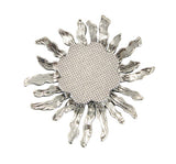 Silver Sunburst - Magnetic Brooch