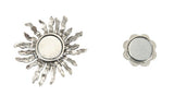 Silver Sunburst - Magnetic Brooch