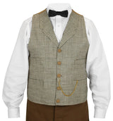 Bonner Vest - Tan Houndstooth