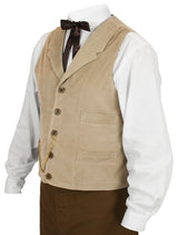 Grant Vest - Tan Corduroy