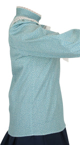 Weddington Blouse - Blue Leaf