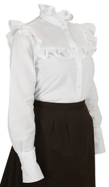 Selma Ruffle Blouse - White