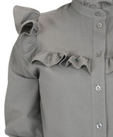 Selma Ruffle Blouse - Gray