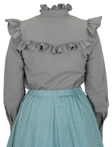 Selma Ruffle Blouse - Gray