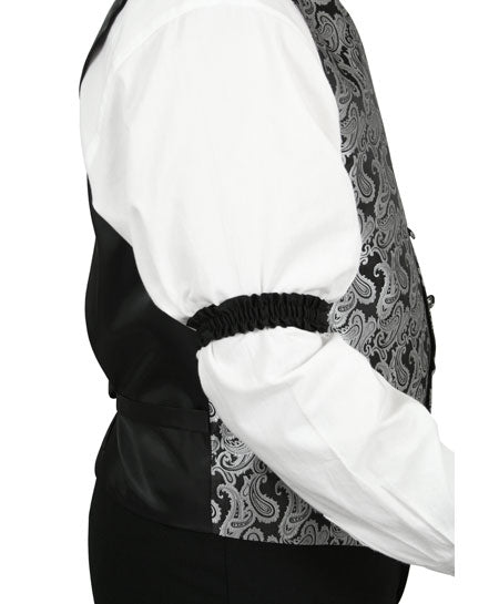 Satin Sleeve Garters - Black (One Pair)
