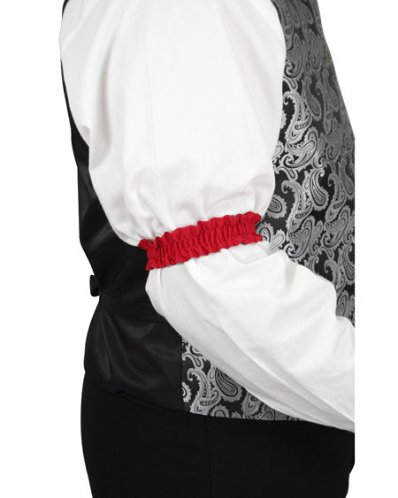Satin Sleeve Garters - Red (One Pair)