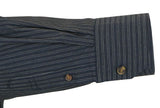 Liam Work Shirt - Navy with White Pinstripe