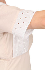 Cora Edwardian Dress - Peach Stripe