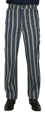 Towson Striped Trousers - Blue