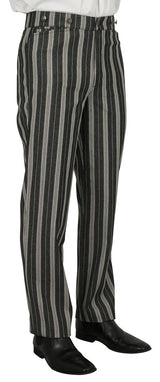 Towson Striped Trousers - Black