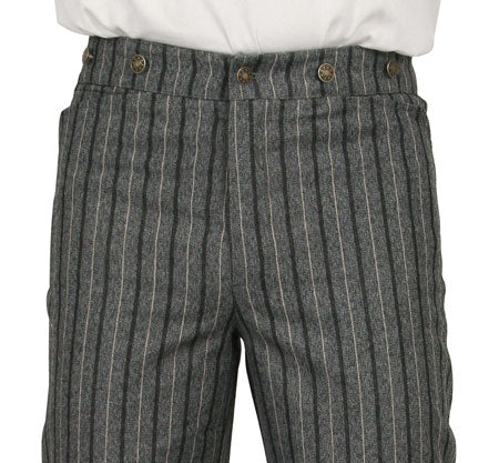 Preston Striped Trousers - Gray