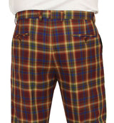 Mens Knickers - Brown and Burgundy Plaid