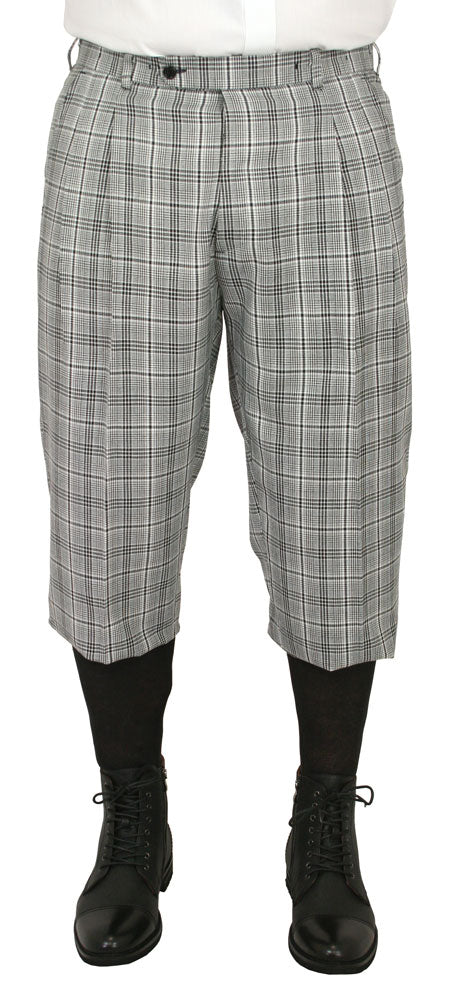 Mens Knickers - Black and White Plaid