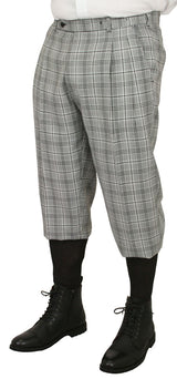 Mens Knickers - Black and White Plaid
