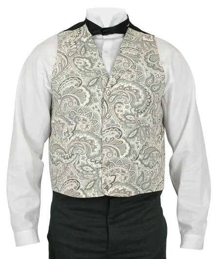 Thackery Vest - Gray Paisley