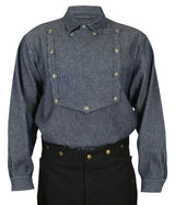 Longview Bib Shirt - Denim Stripe