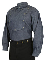 Longview Bib Shirt - Denim Stripe