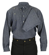 Longview Bib Shirt - Denim Stripe