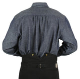 Longview Bib Shirt - Denim Stripe
