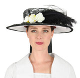 Ladies Day Hat - Black/White