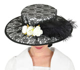 Ladies Day Hat - Black/White