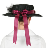 Ladies Day Hat - Black/Burgundy