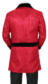 Vintage Smoking Robe - Red Brocade