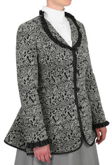 Quinn Outing Jacket - Black/White Chenille