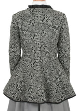 Quinn Outing Jacket - Black/White Chenille