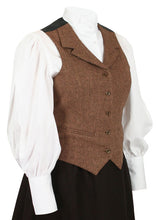 Ladies Tweed Walden Vest - Brown
