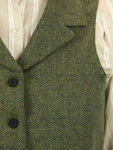Ladies Tweed Vest - Olive