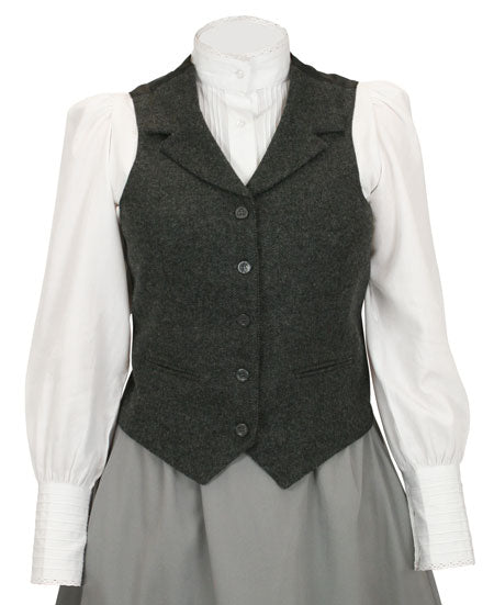 Ladies Tweed Vest - Gray