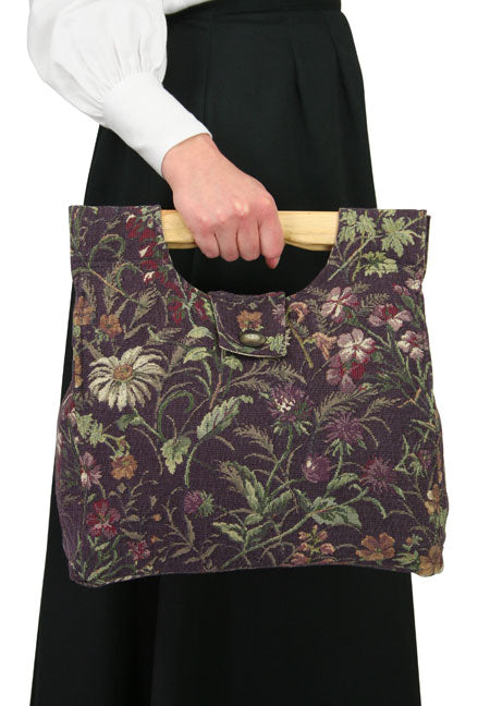 Small Carpetbag - Plum Floral