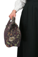 Small Carpetbag - Plum Floral