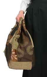 Large Carpetbag - Brown Leaf