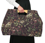 Large Carpetbag - Plum Floral