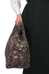 Large Carpetbag - Plum Floral