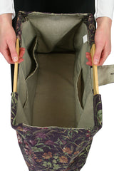 Large Carpetbag - Plum Floral