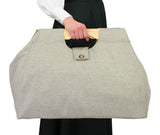 Large Carpetbag - Gray Tweed