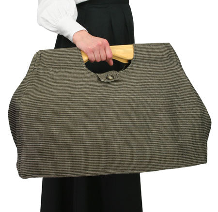 Large Carpetbag - Black Tweed