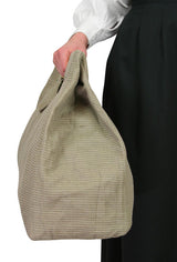 Large Carpetbag - Tan Tweed
