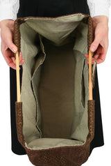 Large Carpetbag - Brown Basketweave