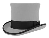 Elegant Top Hat - Light Gray/Black