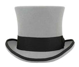 Elegant Top Hat - Light Gray/Black
