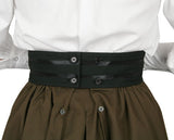 Narrow Cotton Ribbon Belt - Black