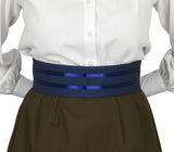 Narrow Cotton Ribbon Belt - Navy