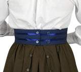 Narrow Cotton Ribbon Belt - Navy