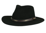 Western Cowboy Hat Wire Brim - Black