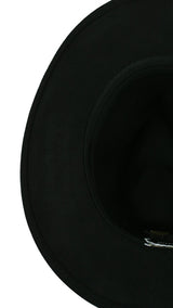 Western Cowboy Hat Wire Brim - Black