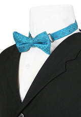 Mens Bow Tie - Teal Circles